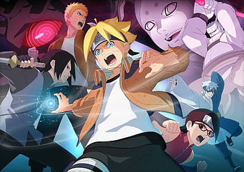 Anime - Boruto Boruto Uzumaki Sarada Uchiha Naruto Uzumaki Sasuke Uchiha Momoshiki Åtsutsuki HD wallpaper